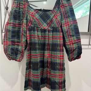 J. Crew Multicolor Plaid Dress